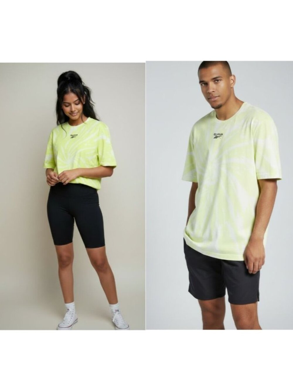 Reebok Unisex Classics Tie-Dye T-Shirt in Semi Energy Glow Size XS
